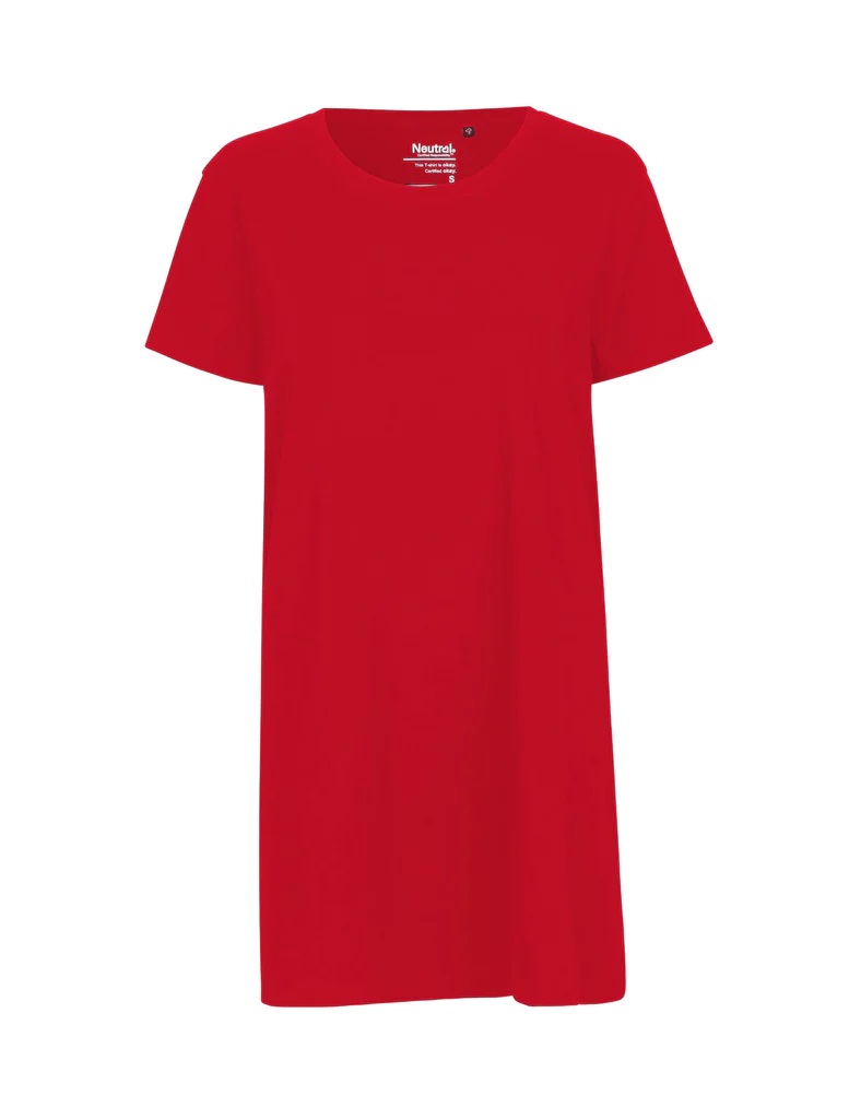 Ladies O81020, Long T-Shirt Neutral Length Biobaumwolle aus