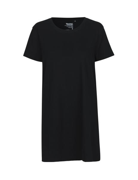 O81020, Ladies Neutral T-Shirt Long Length Biobaumwolle aus